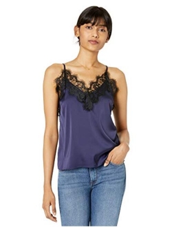 Women's Natalie V-Neck Lace Trimmed Camisole Tank Top