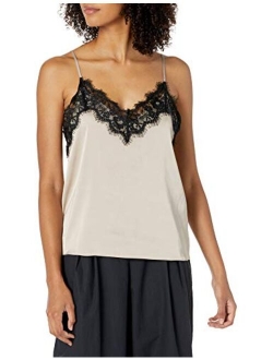 Women's Natalie V-Neck Lace Trimmed Camisole Tank Top