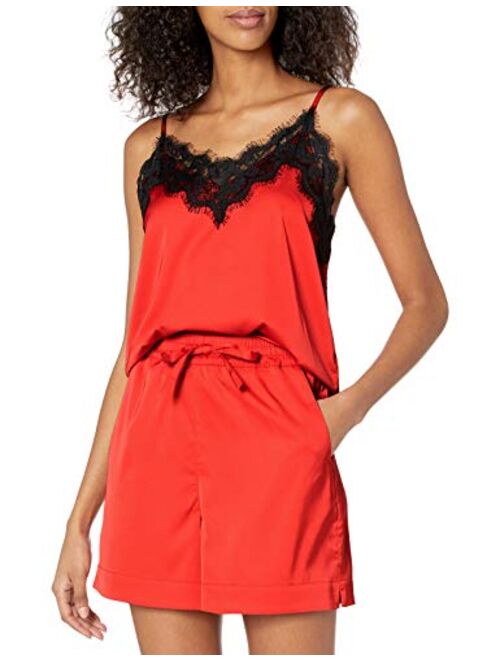 The Drop Women's Natalie V-Neck Lace Trimmed Camisole Tank Top