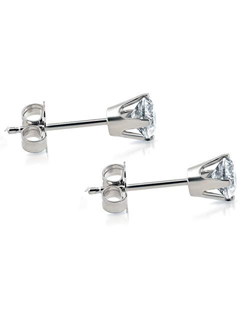 1/2Ct Round Brilliant Cut Diamond Stud Earrings in 14K Gold Classic