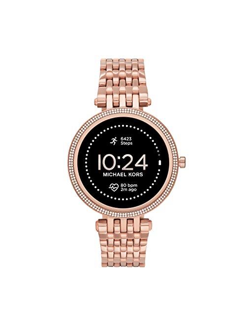 Michael Kors Women's Gen 5E 42mm Stainless Steel Touchscreen Smartwatch with Fitness Tracker, Heart Rate, Contactless Payments, and Smartphone Notifications.