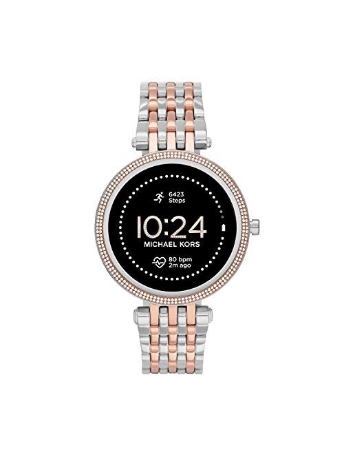 Michael Kors Women's Gen 5E 42mm Stainless Steel Touchscreen Smartwatch with Fitness Tracker, Heart Rate, Contactless Payments, and Smartphone Notifications.