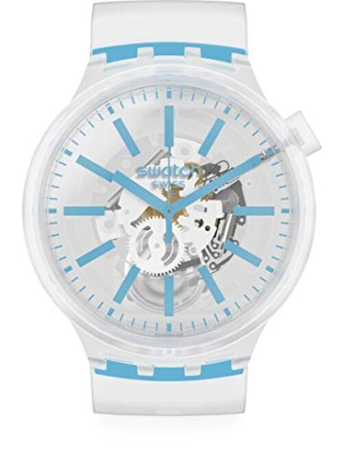 Swatch Swiss Quartz Silicone Strap, Transparent