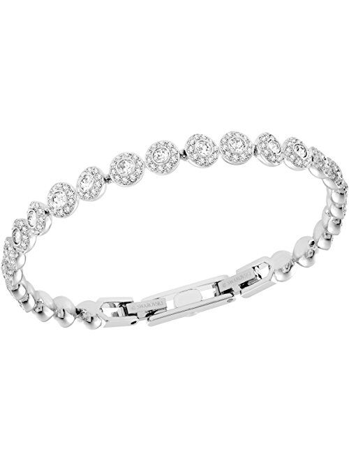 SWAROVSKI Women's Angelic Jewelry Collection, Rhodium Finish, Clear Crystals