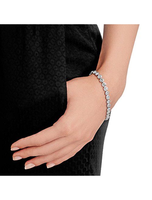 SWAROVSKI Women's Angelic Jewelry Collection, Rhodium Finish, Clear Crystals