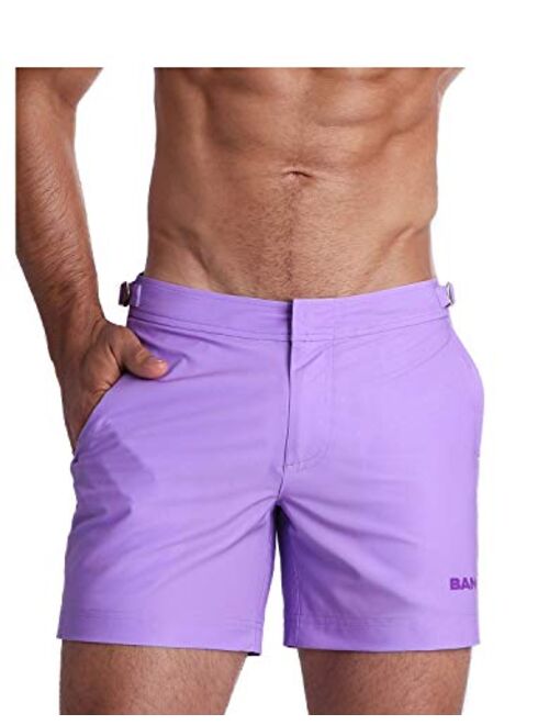 Bang Men's Swimwear - Tailored Shorts - Adjustable Waistband Stretch Quick Dry Swimsuit