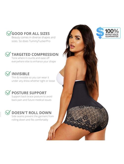 Tummy Tucker Pro - Women High Waist Body Shaper & Butt Lifter with Tummy Control and Slim Waist Panty Trainer