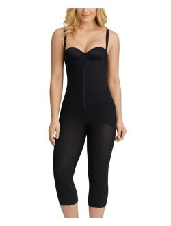 Leonisa Women's Hook and Zip Mid-Calf Sculpting Body Shaper