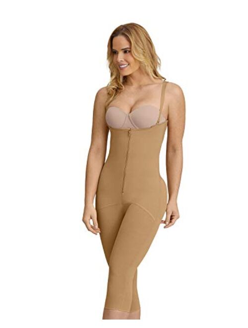 Leonisa Women's Hook and Zip Mid-Calf Sculpting Body Shaper