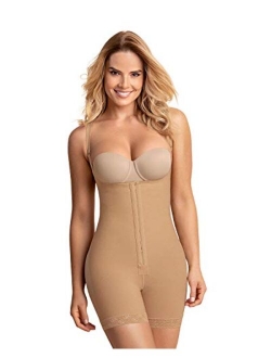 Firm Compression Front Hook Boyshort Body Shaper with Butt Lifter