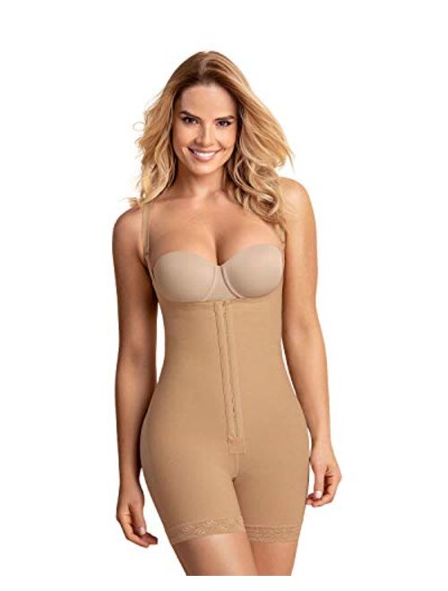 Leonisa Firm Compression Front Hook Boyshort Body Shaper with Butt Lifter