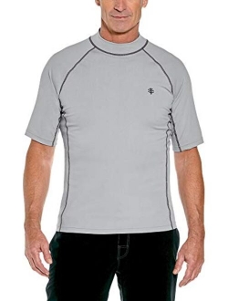 UPF 50  Men's Tulum Short Sleeve Surf Rash Guard - Sun Protective