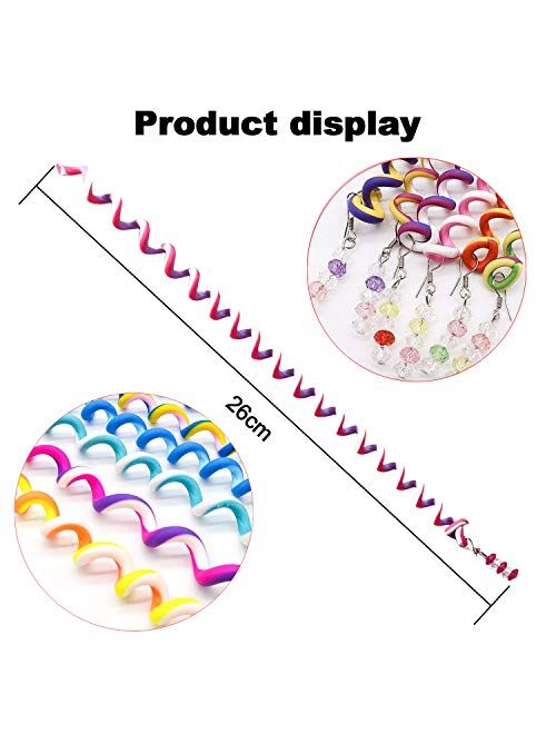 18 Pcs Hair Styling Twister Clip for Girl Women,ZXK CO Braided Rubber Hair Band Twist Barrette Spiral Spin Hair Tool Accessories Elastic Hair Rope Cute Hairband