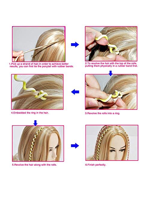 ThEast Girls Hair Styling Twister Clip, Women Hair Braider DIY Tool Accessories, Hair beads for braids for girls 12PCS (A)