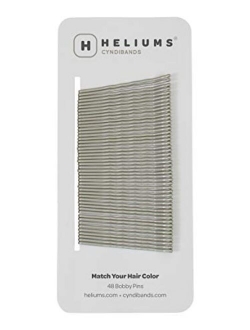 Heliums Ash Light Blonde Premium Hold Color Match Bobby Pins, 2 Inch Wavy - 48 Count