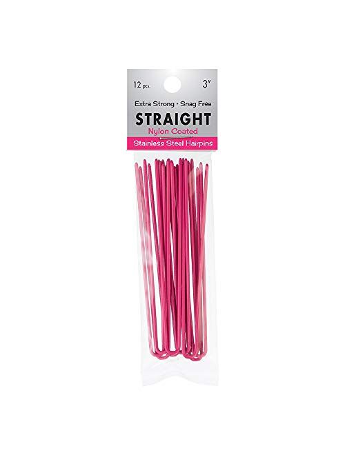 Marilyn Faye's U-Shaped Straight Hair Pins (Set of 12) (3 inch, Black)