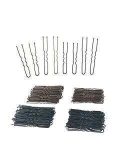 200Pcs U Shaped Hair Pins Bun Hair Pins with Storage Box by KeJian, Assorted Size 5cm/ 6cm, Brown and Black