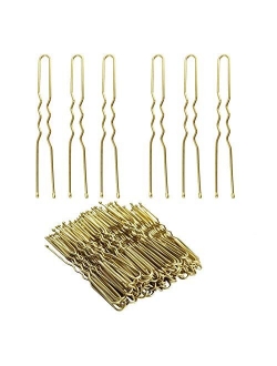 200Pcs U Shaped Hair Pins Bun Hair Pins with Storage Box by KeJian, Assorted Size 5cm/ 6cm, Brown and Black