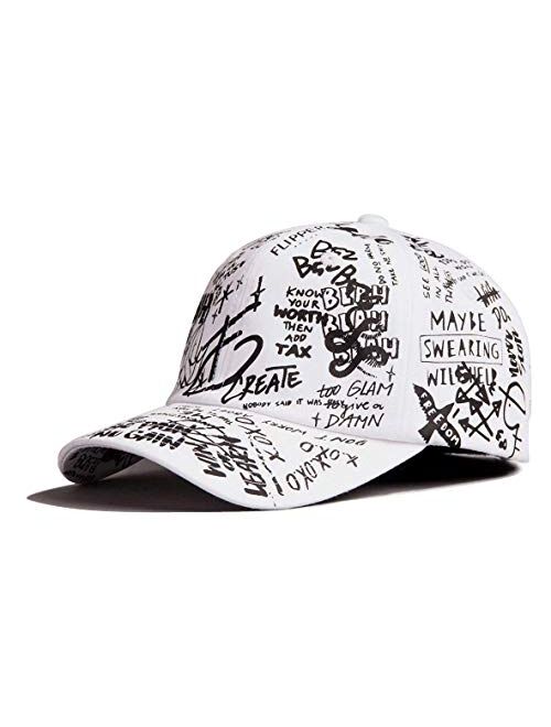 Flipper Designer Graffiti Doodle Cotton Casquette Cap for Men Women