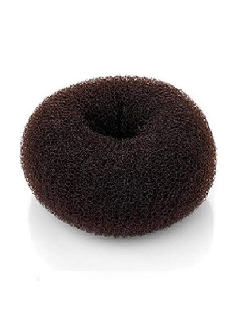 Beaute Galleria Hair Donut Bun Maker Ring Style Mesh Chignon Ballet Sock Bun (Medium, Brown)