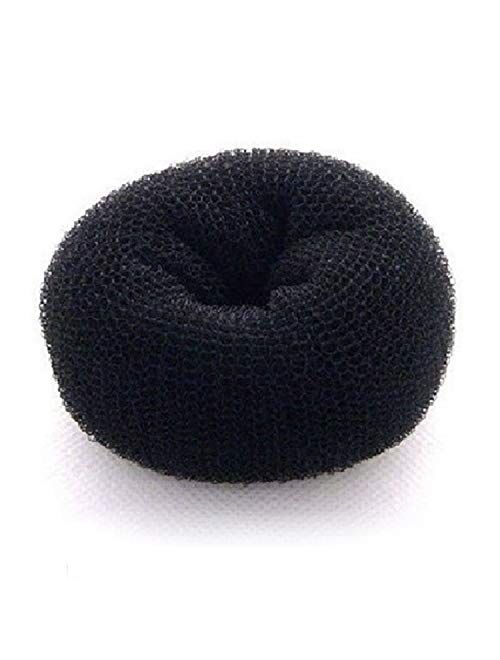 Beaute Galleria Hair Donut Bun Maker Ring Style Mesh Chignon Ballet Sock Bun (Medium, Brown)