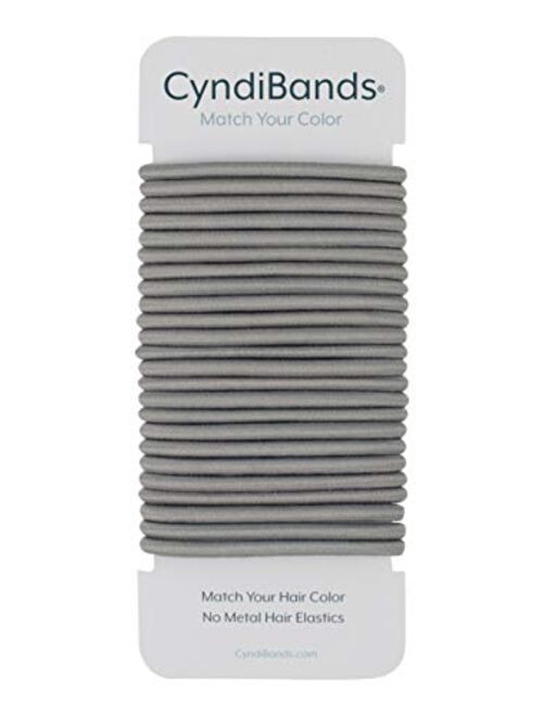 Cyndibands Copper Orange Match Your Color No-Metal 4mm, 1.75 Inch Hair Elastics for Redheads Ponytail Holders - 24 Hair Ties (Copper)