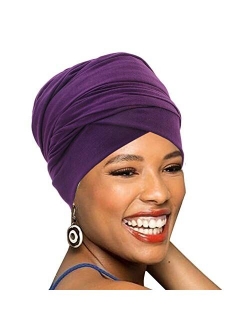 Easy Wearing African Head Wrap,Long Scarf Turban Shawl Hair Bohemian Headwrap