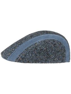 Ciro Tweed Flat Cap with Leather Men - Made in Italy