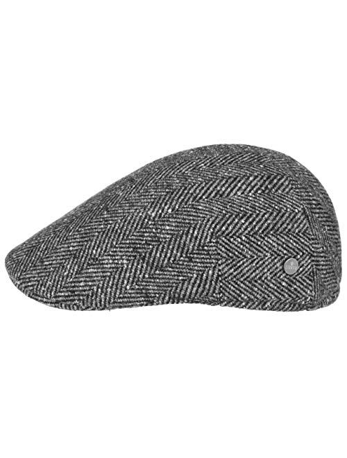 Lierys Raul Melange Herringbone Flat Cap Men - Made in Italy