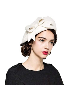 100% Wool Beanie Hat French Dress Beret Winter Hat Vintage Fascinator Hats