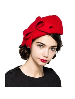 100% Wool Beanie Hat French Dress Beret Winter Hat Vintage Fascinator Hats