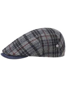 Zanetto Check Wool Flat Cap Men - Made in Italy