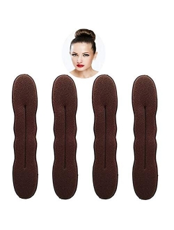 Black Magic Hair Bun Maker - 4 Large Foam Sponge Buns Shaper Accessories