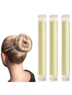 Black Magic Bun Makers 3 Pcs,LHAAAYF Professional Hair Bun Maker-Donut Hair- Perfect Hair Bun Maker-Ballet Bun Maker-Easy Bun Hair Tool-Kids Ballerina Bun-Shaper Bun Hair