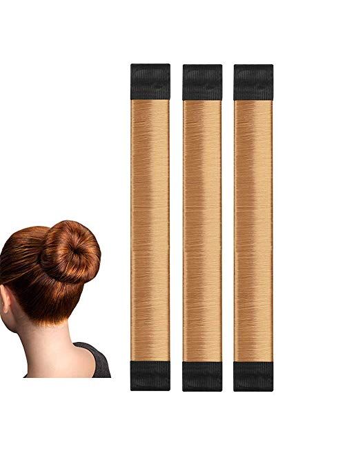 Black Magic Bun Makers 3 Pcs,LHAAAYF Professional Hair Bun Maker-Donut Hair- Perfect Hair Bun Maker-Ballet Bun Maker-Easy Bun Hair Tool-Kids Ballerina Bun-Shaper Bun Hair