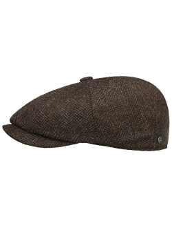 Carlsen Wool Herringbone Flat Cap Men - Made in The EU