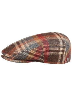 Glaston Wool Check Flat Cap Women/Men - Made in The EU