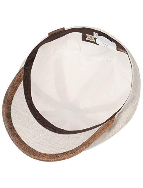 Lierys City Leather Piping Linen Cap Women/Men | Made in Italy