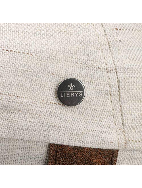 Lierys City Leather Piping Linen Cap Women/Men | Made in Italy