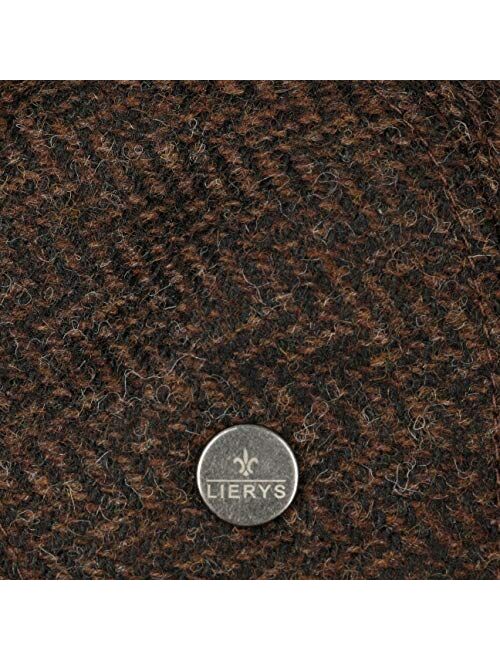 Lierys Crimson Wool Herringbone Flat Cap Men - Made in The EU