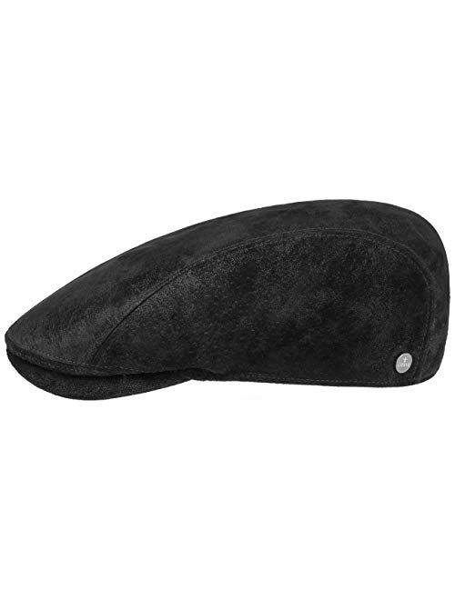 Lierys Johnny Pigskin Flat Cap Men - Made in The EU