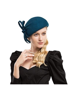 Elegant Fascinators Weddings Pillbox Hat Wool Fedora Bowknot Church Dress Cocktail Party Hats