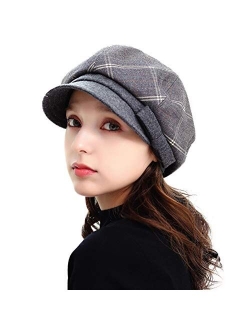 Womens Plaid Newsboy Cap Retro Cabbie Gatsby Pageboy Visor Ivy Hat