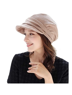 Women Newsboy Cap Cabbie Painter Gatsby Beret Visor Hat Autumn Winter