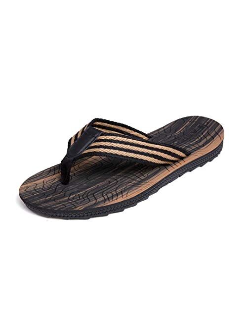 Jinsha Flip Flops Sandals Deodorant Comfortable Soft Support Non-Slip Thong Sandals Outdoor Summer Beach Unisex Men