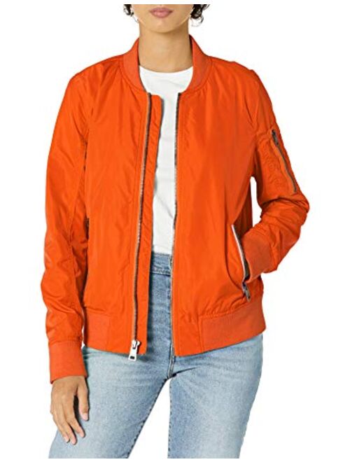 Levi's Women's Poly Bomber Jacket with Contrast Zipper Pockets