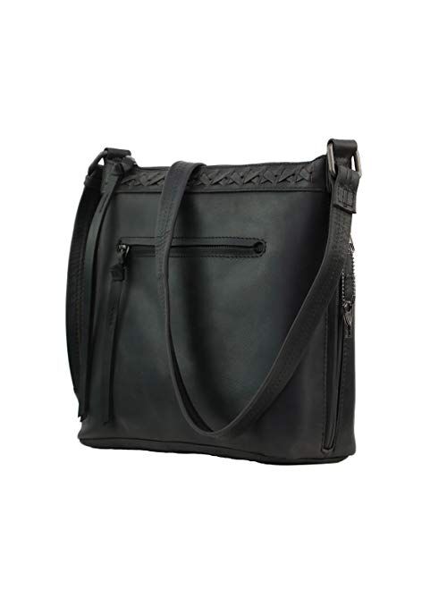 Concealed Carry Faith Distressed Leather Crossbody by Lady Conceal