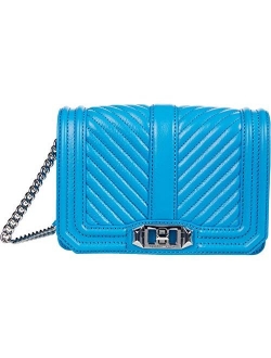 Women's Chevron Quilted Small Love Cross Body Bag