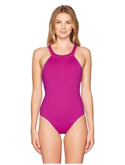 Women's High-Neck One Piece Swimsuit