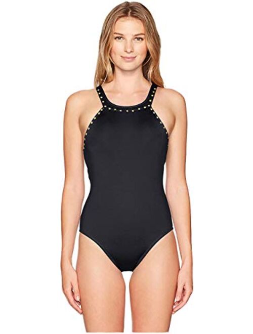 La Blanca Women's High-Neck One Piece Swimsuit